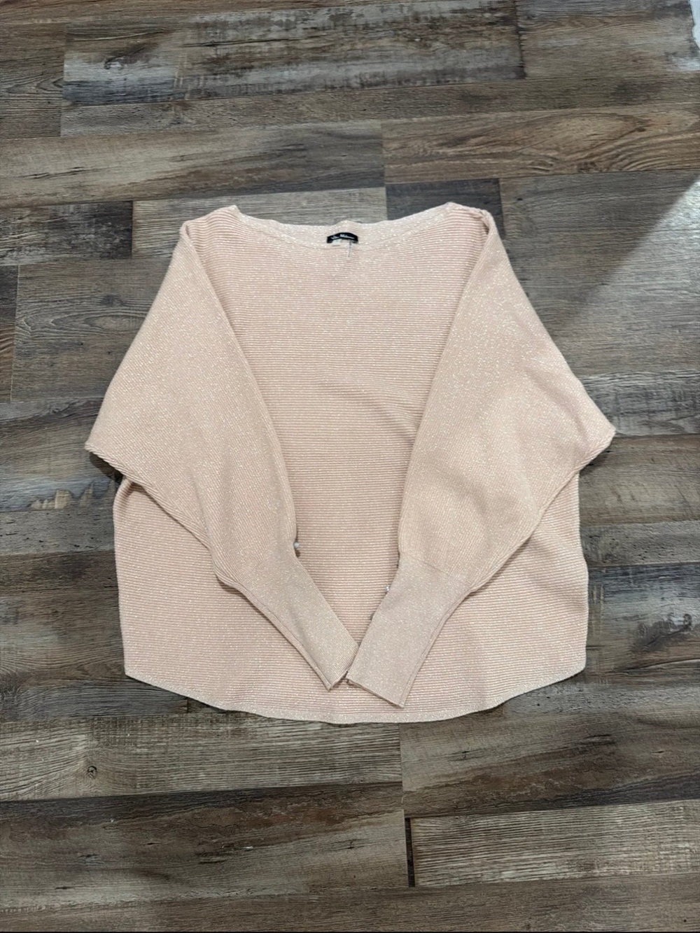 Milano Shimmery Cream Dolman Sleeve Boatneck Sweater